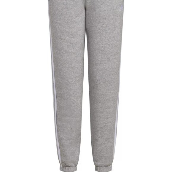 NWT adidas Girls' Elastic Waistband 3-Stripe Cotton Fleece Joggers - Picture 8 of 8